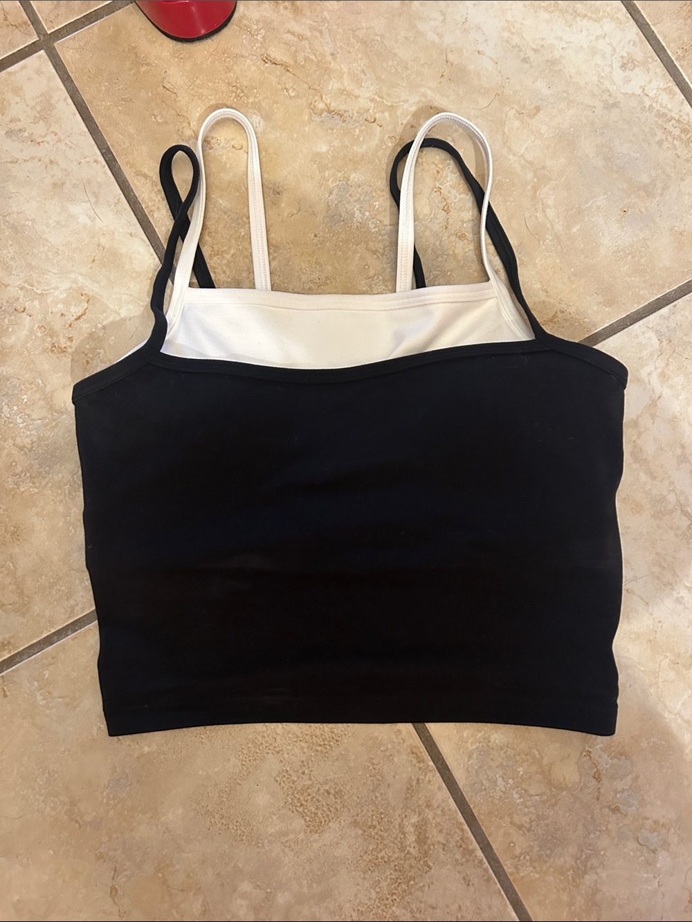 Abercrombie & Fitch Black Camisole with White Inner Layer